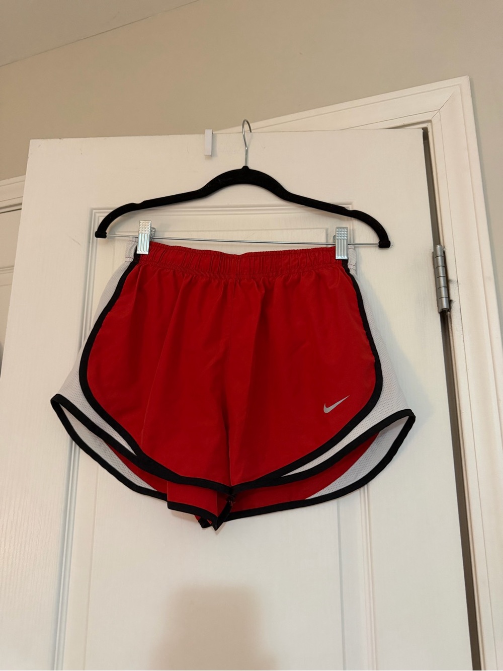 Nike Women’s Red Running Shorts with Black Trim Size M
